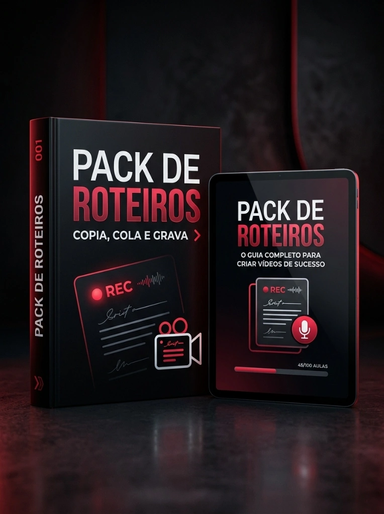 Pack de Roteiros: Copia, Cola e Grava — Livro e Tablet